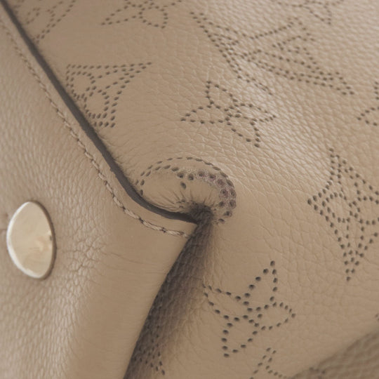 LOUIS VUITTON Handbag M55799 Mahina leather beige Mulia Women Used Authentic