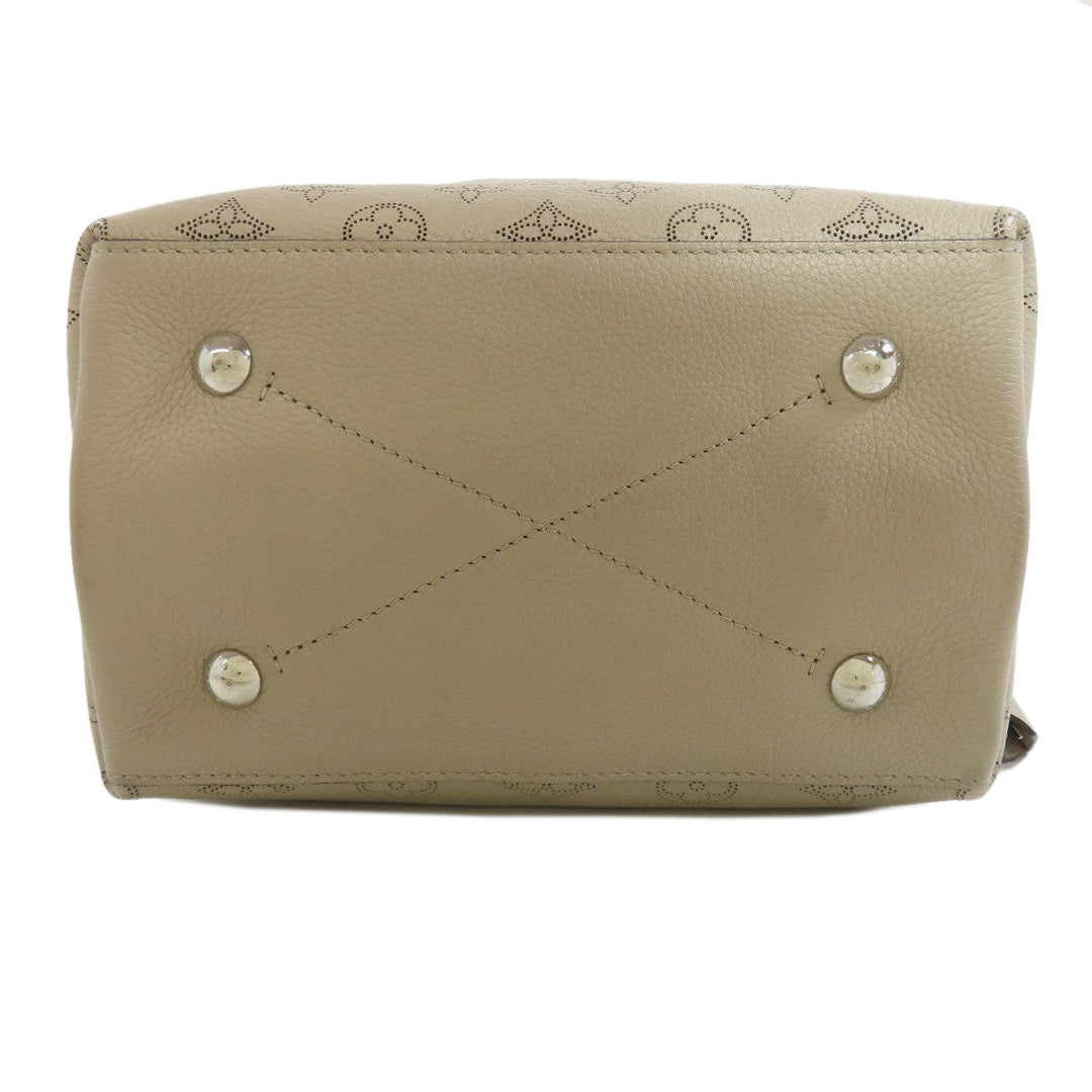 LOUIS VUITTON Handbag M55799 Mahina leather beige Mulia Women Used Authentic