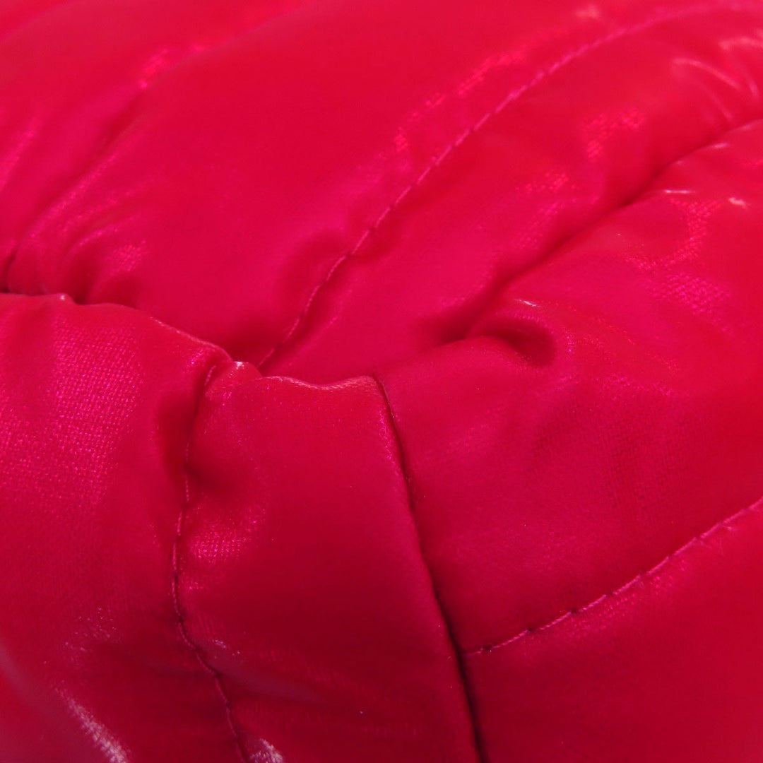 MONCLER Shoulder Bag Nylon Red logo Women Used Authentic
