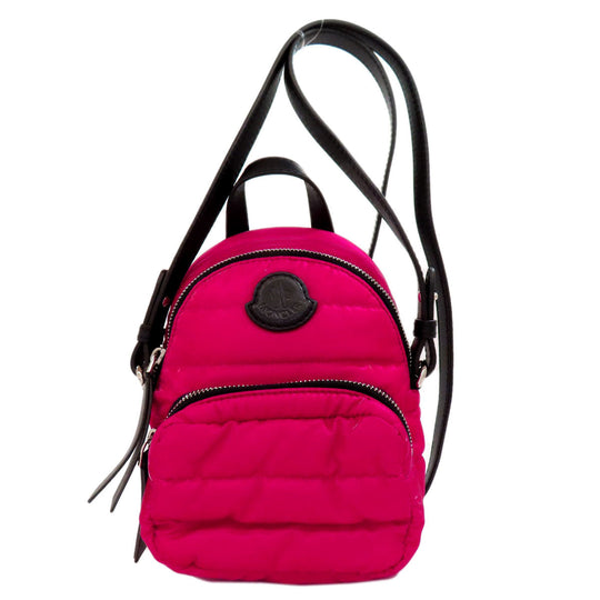MONCLER Shoulder Bag Nylon Red logo Women Used Authentic