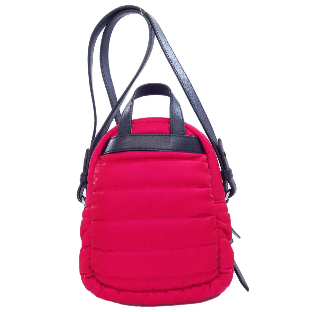 MONCLER Shoulder Bag Nylon Red logo Women Used Authentic