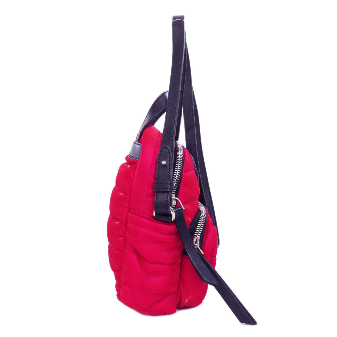 MONCLER Shoulder Bag Nylon Red logo Women Used Authentic