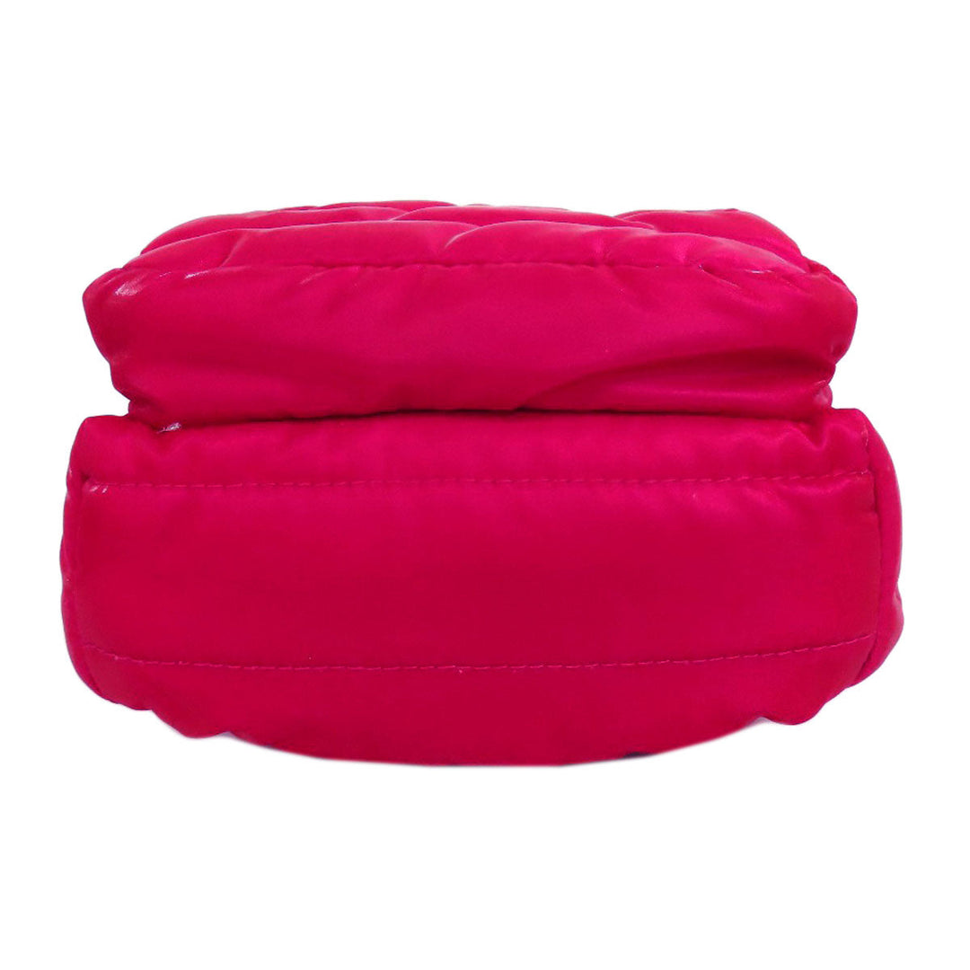 MONCLER Shoulder Bag Nylon Red logo Women Used Authentic
