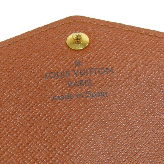 LOUIS VUITTON Long Wallet Purse M60531 Monogram canvas Brown Portefeuille Sarah Women Used Authentic