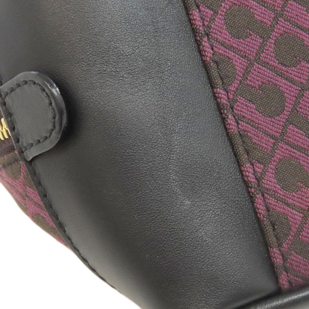 GHERARDINI Handbag canvas purple Logo motif Women Used Authentic
