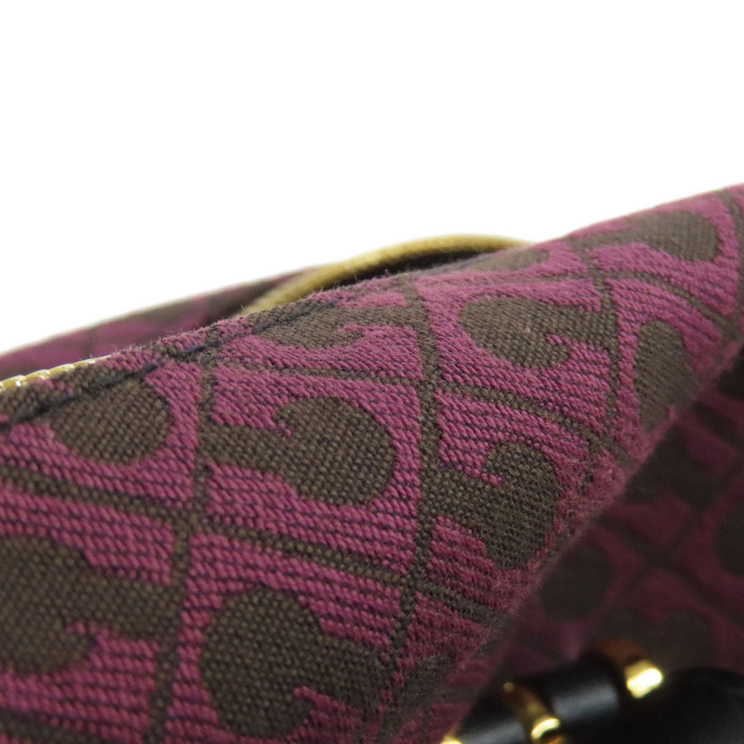 GHERARDINI Handbag canvas purple Logo motif Women Used Authentic