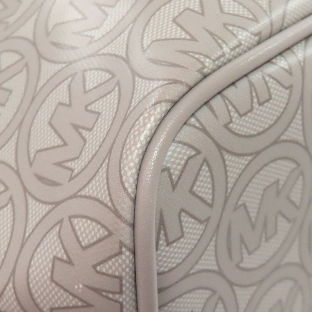 MICHAEL KORS Tote Bag PVC gray Logo pattern Women Used Authentic