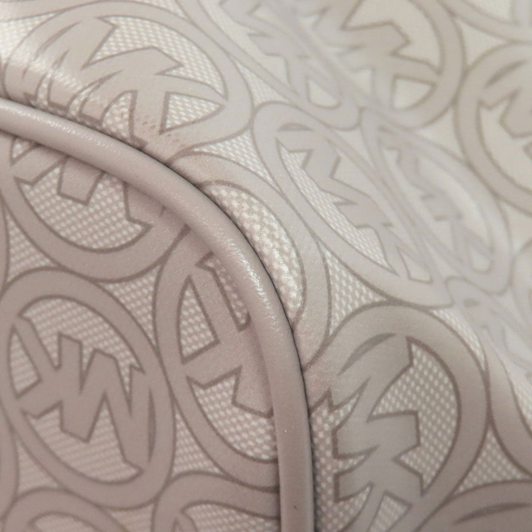MICHAEL KORS Tote Bag PVC gray Logo pattern Women Used Authentic
