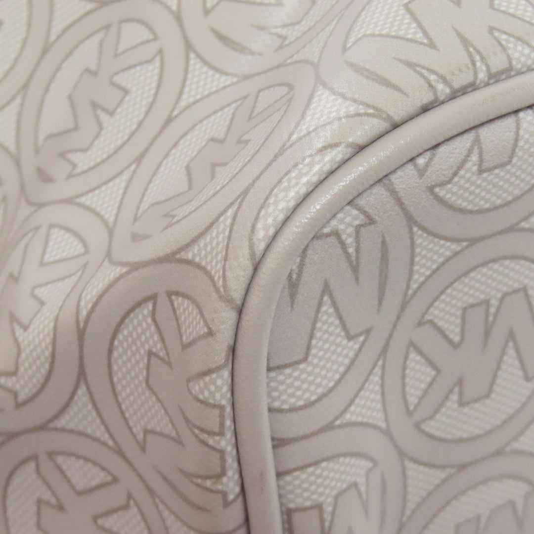 MICHAEL KORS Tote Bag PVC gray Logo pattern Women Used Authentic