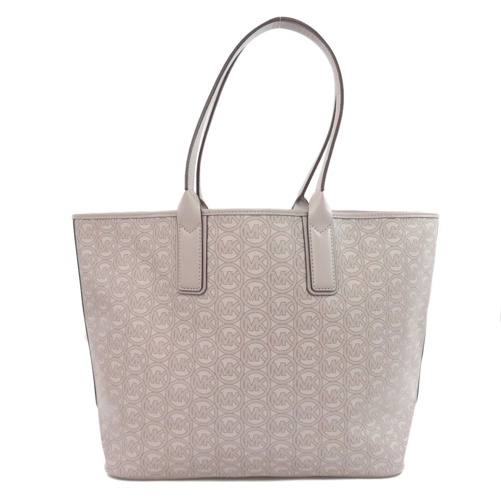 MICHAEL KORS Tote Bag PVC gray Logo pattern Women Used Authentic