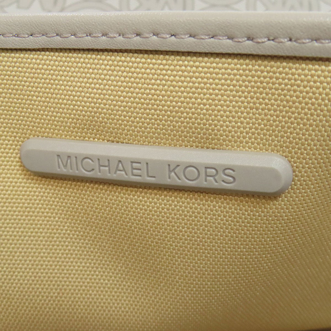 MICHAEL KORS Tote Bag PVC gray Logo pattern Women Used Authentic