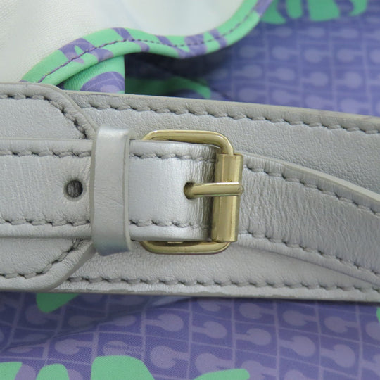 GHERARDINI Shoulder Bag polyester purple One belt logo motif Women Used Authentic