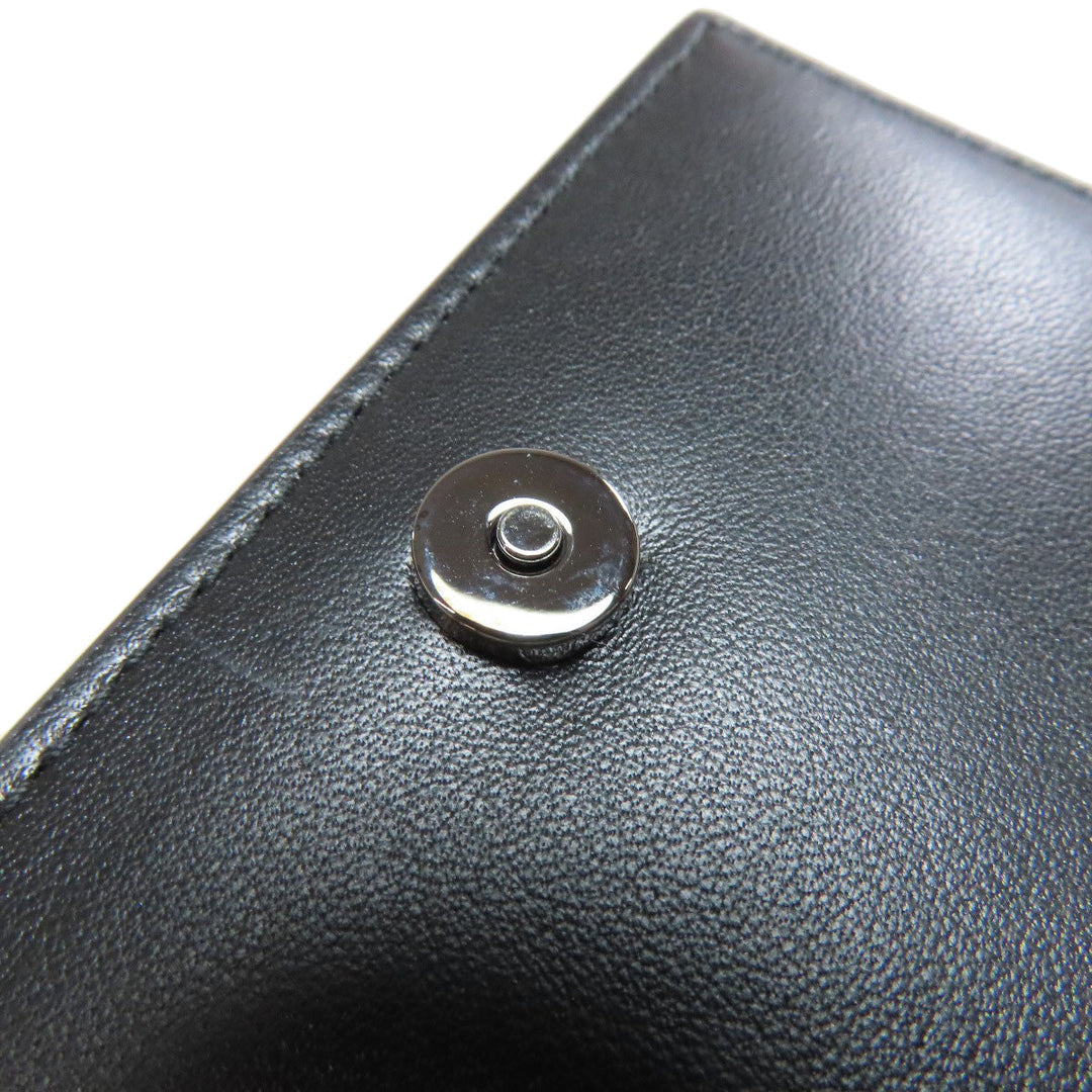 Christian Dior Card Case leather black logo Women(Unisex) Used Authentic