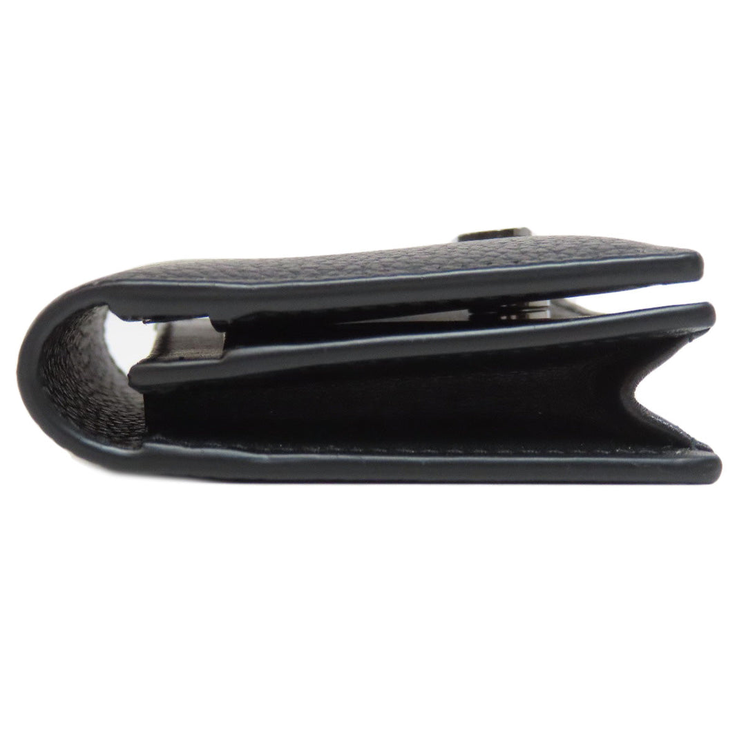 Christian Dior Card Case leather black logo Women(Unisex) Used Authentic