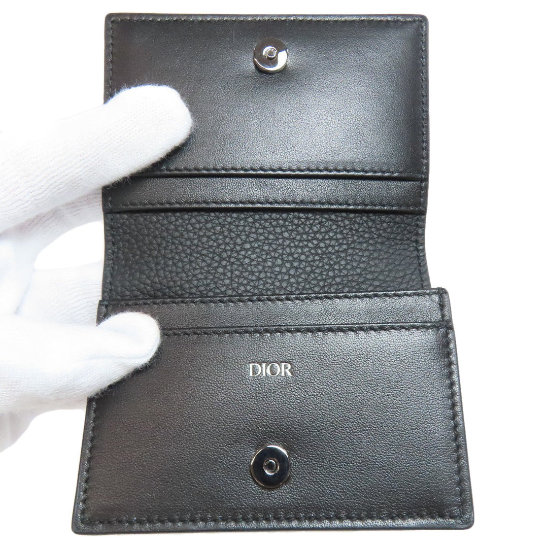 Christian Dior Card Case leather black logo Women(Unisex) Used Authentic