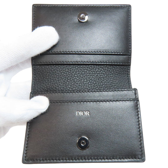 Christian Dior Card Case leather black logo Women(Unisex) Used Authentic