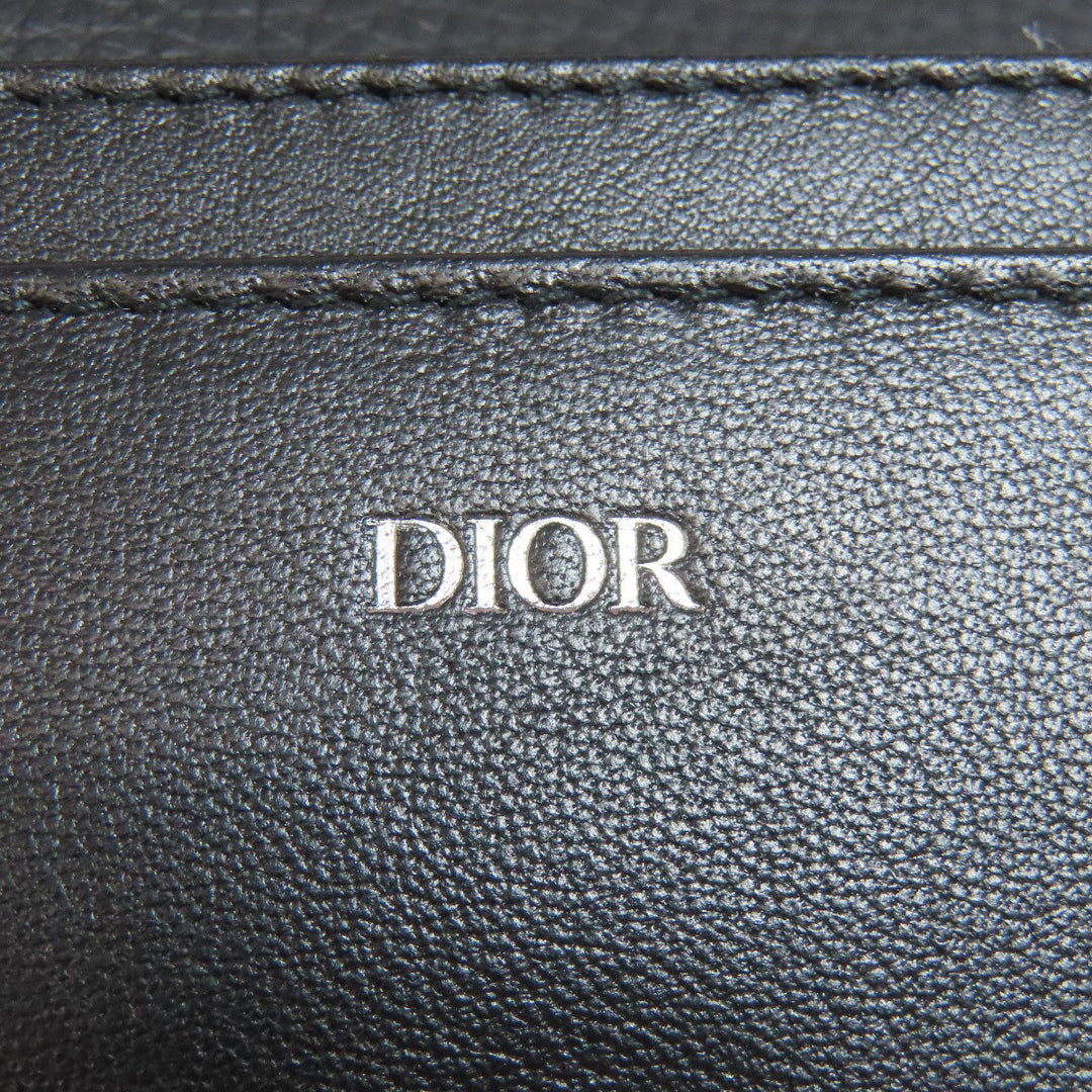 Christian Dior Card Case leather black logo Women(Unisex) Used Authentic