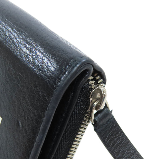 BALENCIAGA Bifold Wallet 551933 leather black Every day Women(Unisex) Used Authentic