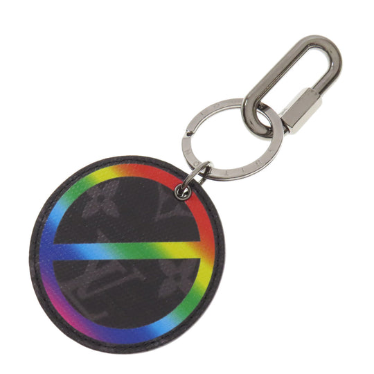 LOUIS VUITTON key ring MP2465 Monogram canvas multicolor Porto Cle Round Rainbow Women Used Authentic