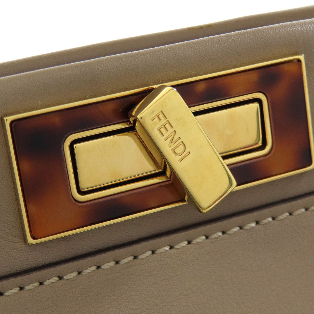 FENDI Handbag Calfskin gray Peekaboo 2WAY