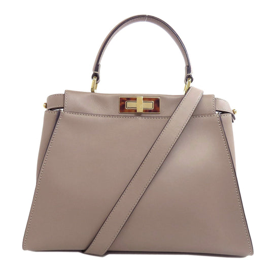 FENDI Handbag Calfskin gray Peekaboo 2WAY