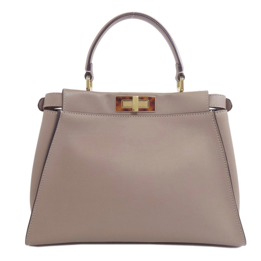 FENDI Handbag Calfskin gray Peekaboo 2WAY