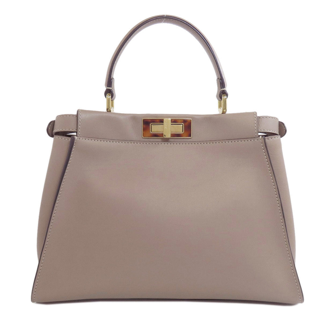 FENDI Handbag Calfskin gray Peekaboo 2WAY