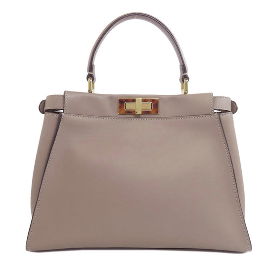FENDI Handbag Calfskin gray Peekaboo 2WAY