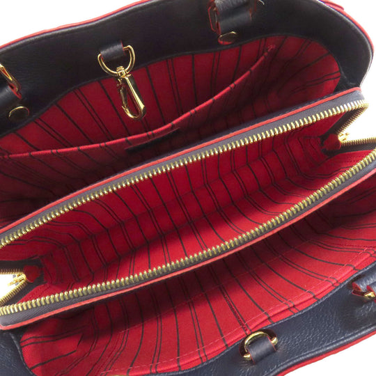 LOUIS VUITTON Handbag M42747 Ann Platt Navy Montaigne BB Women Used Authentic