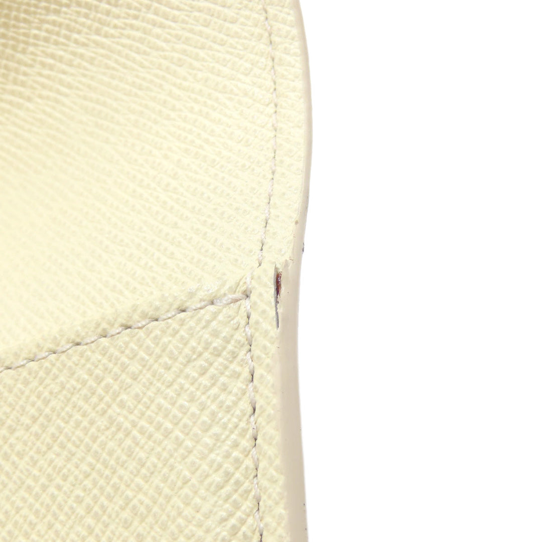 LOUIS VUITTON Bifold Wallet M63020 Damier canvas white Portefeuille Josephine Women Used Authentic