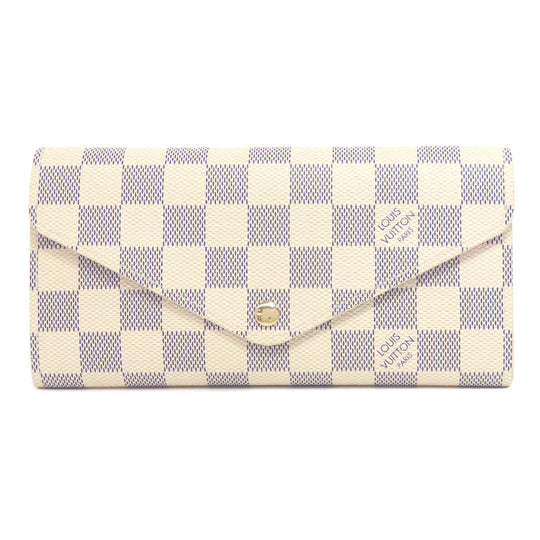 LOUIS VUITTON Bifold Wallet M63020 Damier canvas white Portefeuille Josephine Women Used Authentic