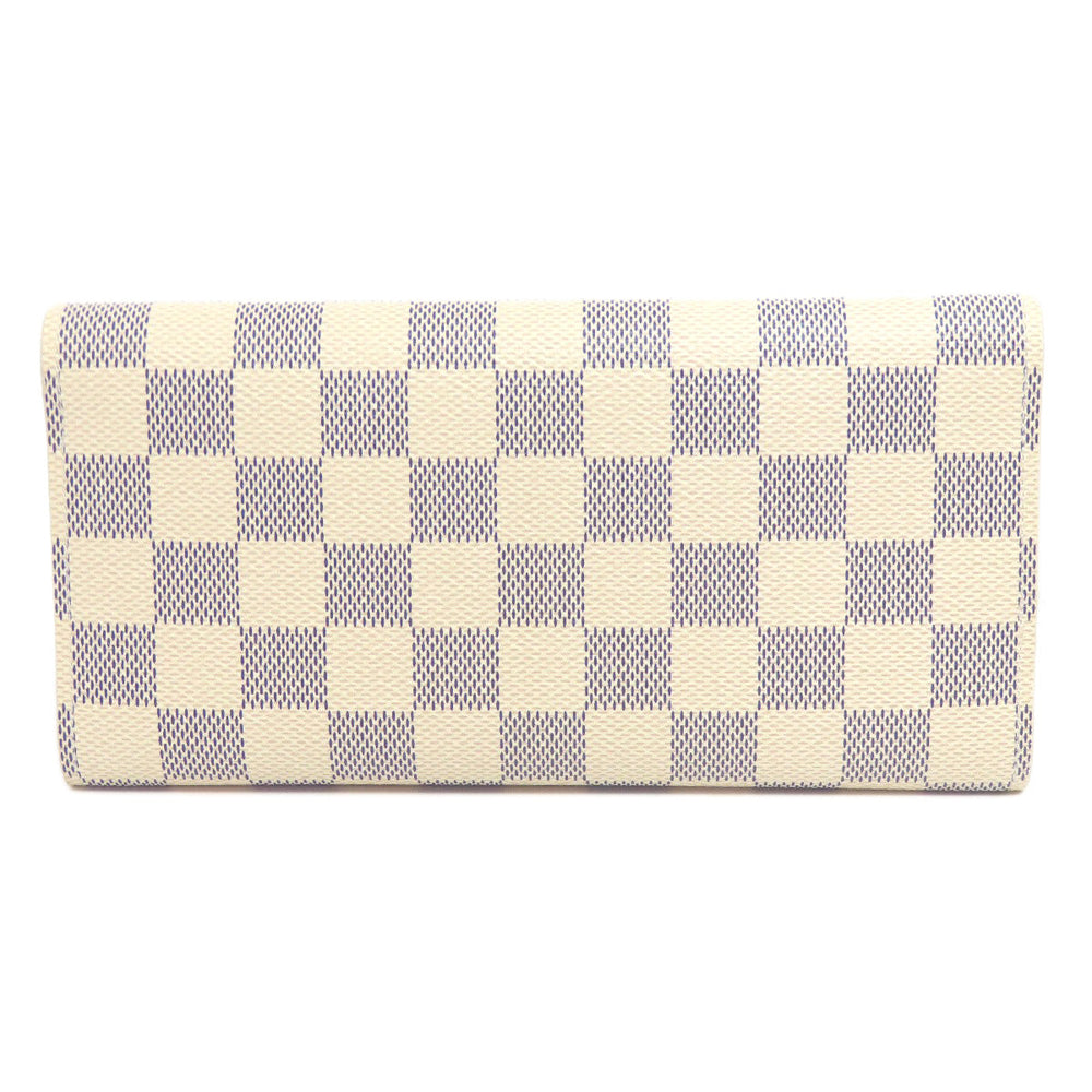 LOUIS VUITTON Bifold Wallet M63020 Damier canvas white Portefeuille Josephine Women Used Authentic