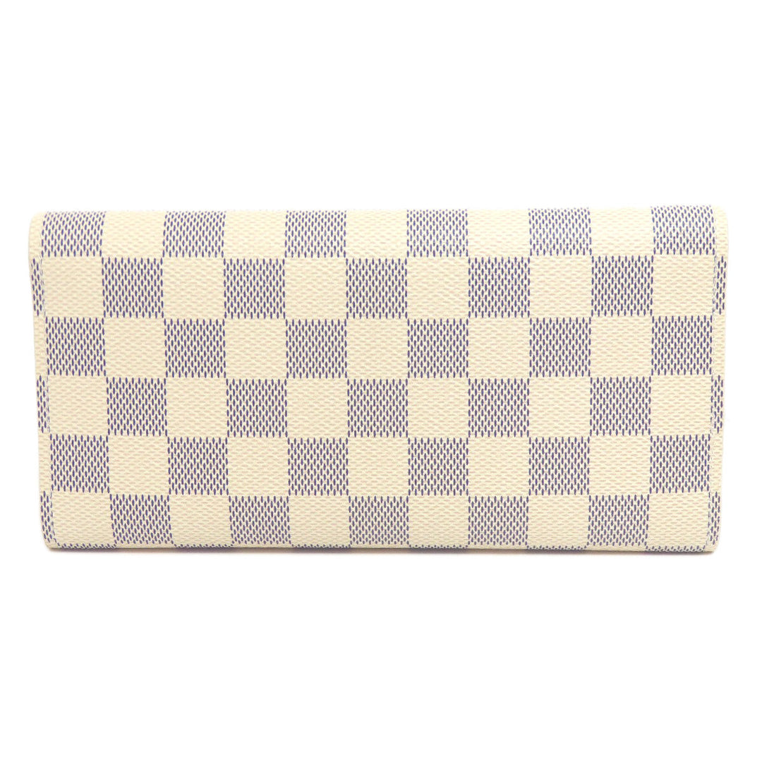 LOUIS VUITTON Bifold Wallet M63020 Damier canvas white Portefeuille Josephine Women Used Authentic