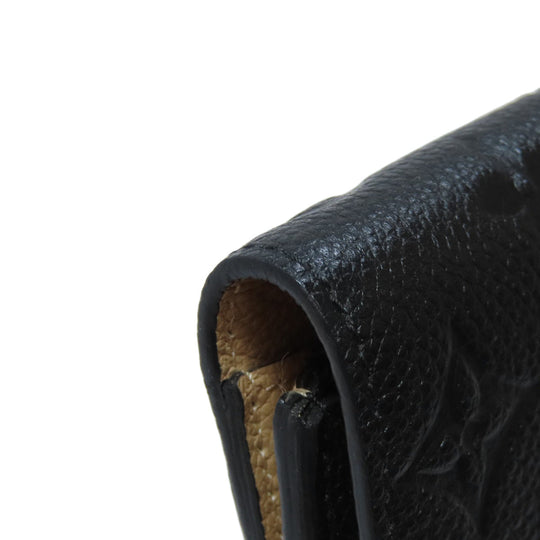 LOUIS VUITTON Bifold Wallet M62369 Ann Platt black Portefeuille Emily Women Used Authentic