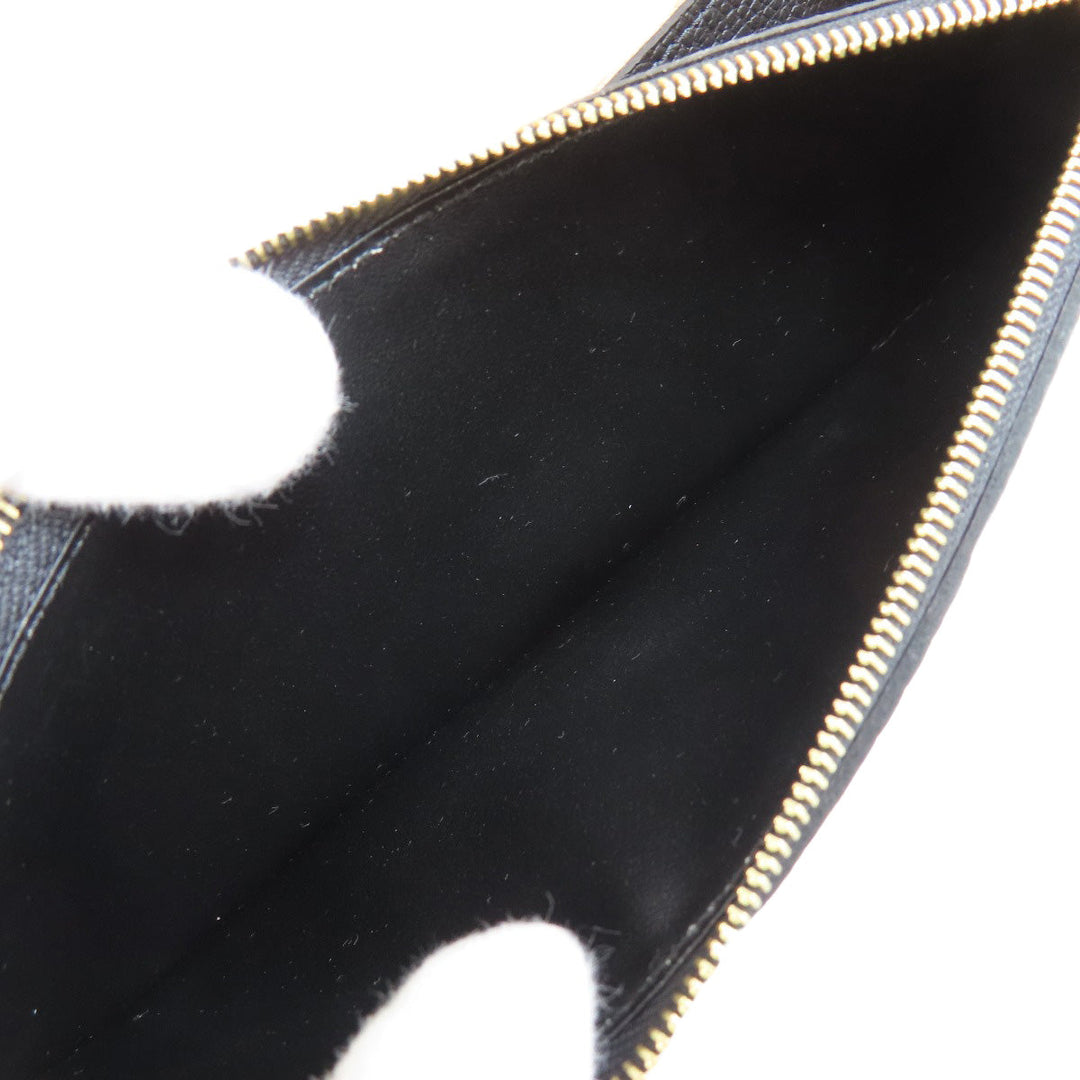 LOUIS VUITTON Bifold Wallet M62369 Ann Platt black Portefeuille Emily Women Used Authentic
