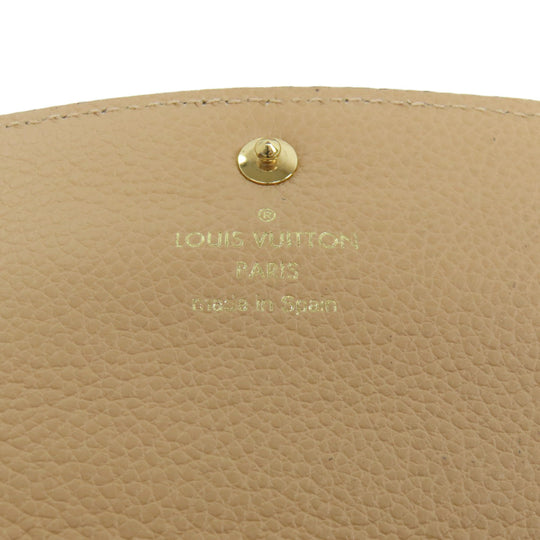 LOUIS VUITTON Bifold Wallet M62369 Ann Platt black Portefeuille Emily Women Used Authentic