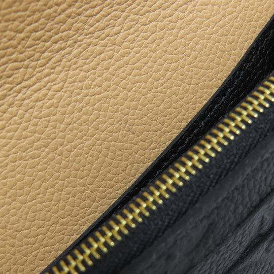 LOUIS VUITTON Bifold Wallet M62369 Ann Platt black Portefeuille Emily Women Used Authentic
