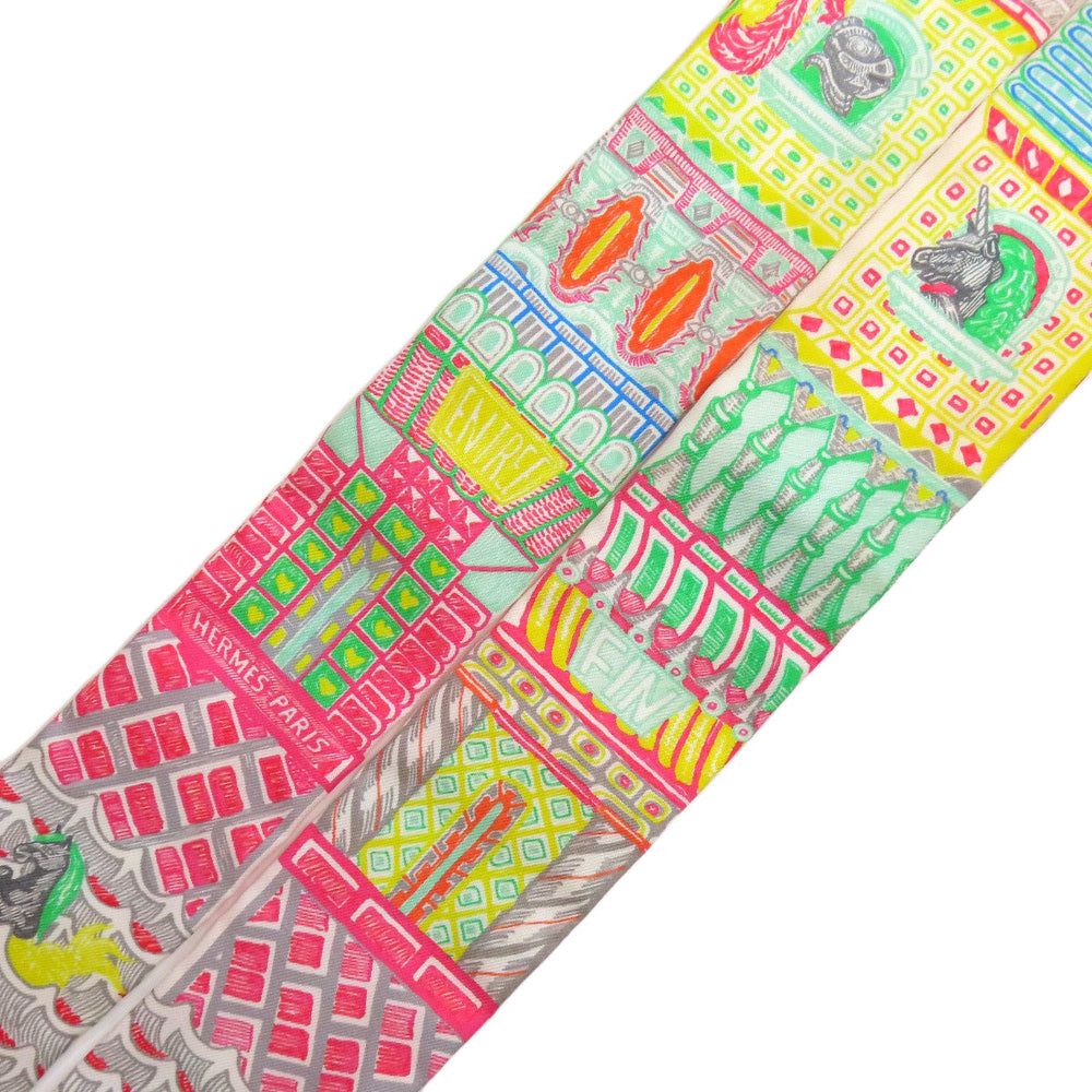 HERMES scarf silk multicolor Twilly Women Used Authentic