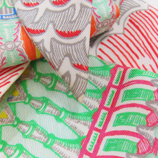 HERMES scarf silk multicolor Twilly Women Used Authentic