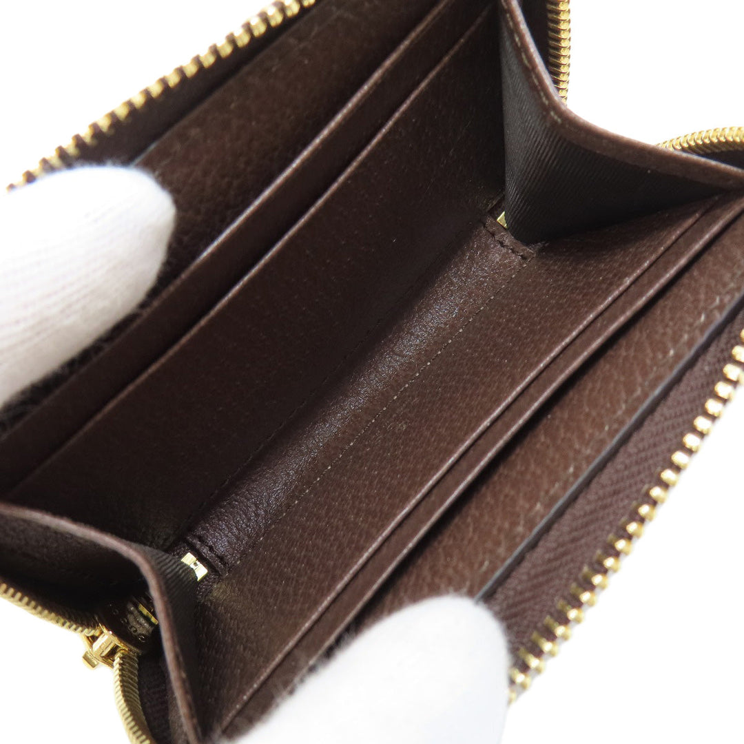 GUCCI Card Case 658552 PVC Brown Ophidia GG Women Used Authentic