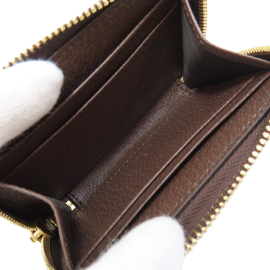 GUCCI Card Case 658552 PVC Brown Ophidia GG Women Used Authentic