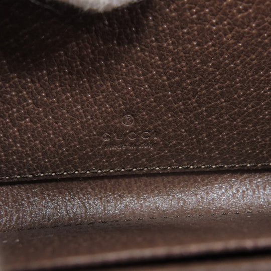 GUCCI Card Case 658552 PVC Brown Ophidia GG Women Used Authentic