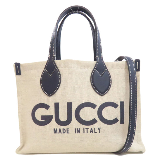 GUCCI Handbag 772144 canvas beige Japan exclusive GUCCI print mini 2WAY Women Used Authentic