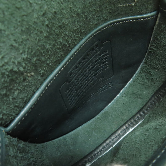 COACH Shoulder Bag 229 leather green Graboutin leather Women Used Authentic