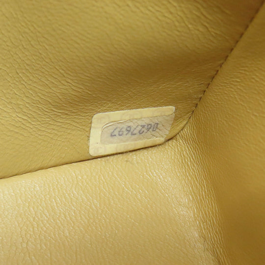 CHANEL Shoulder Bag lambskin beige ChainShoulder Matelasse Gold Metal Women Used Authentic