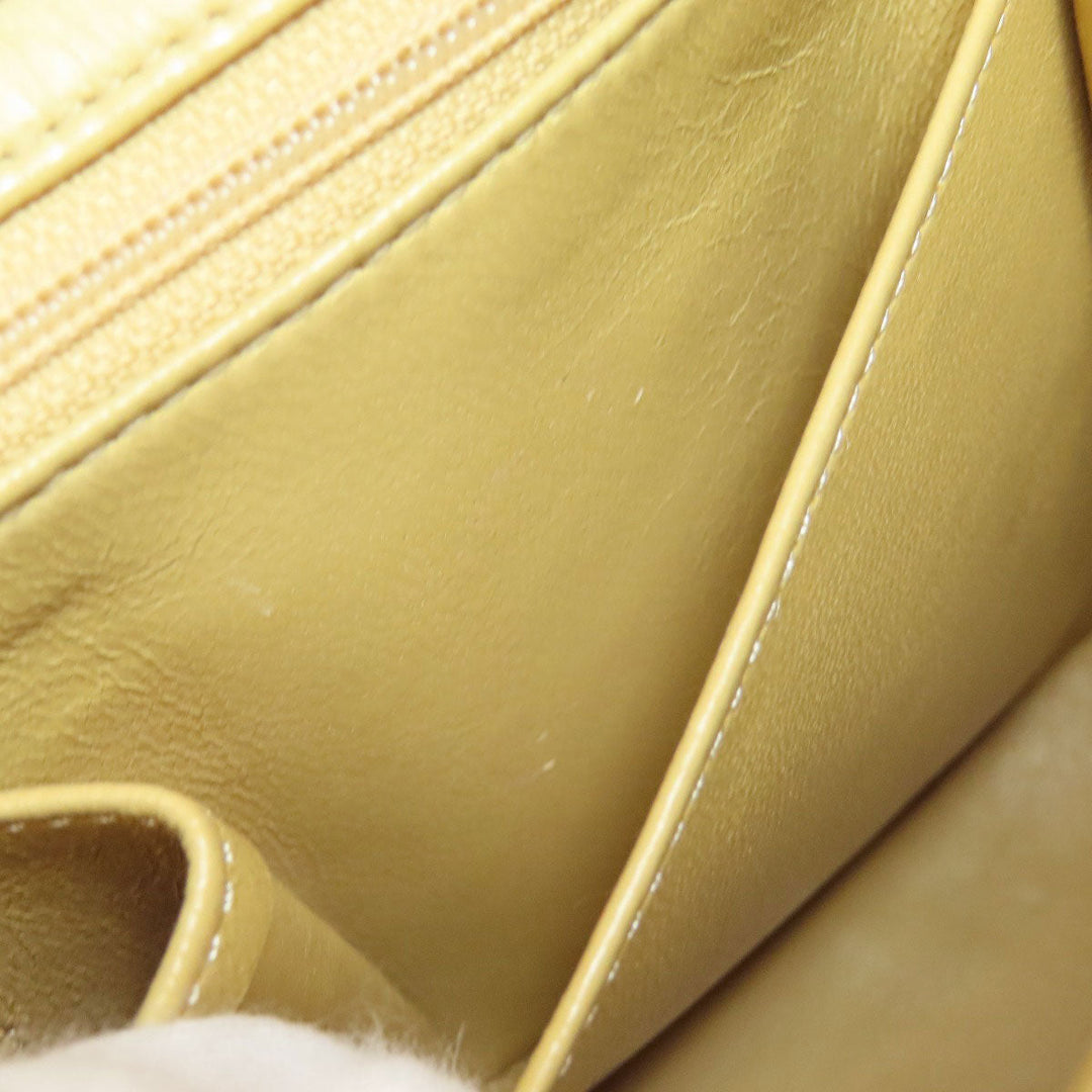 CHANEL Shoulder Bag lambskin beige ChainShoulder Matelasse Gold Metal Women Used Authentic