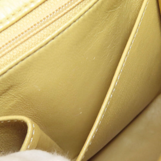 CHANEL Shoulder Bag lambskin beige ChainShoulder Matelasse Gold Metal Women Used Authentic