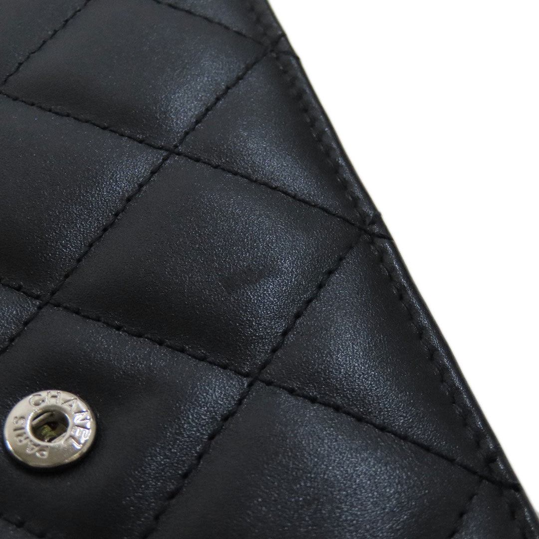 CHANEL Shoulder Bag Calfskin black Cambon line Chain wallet