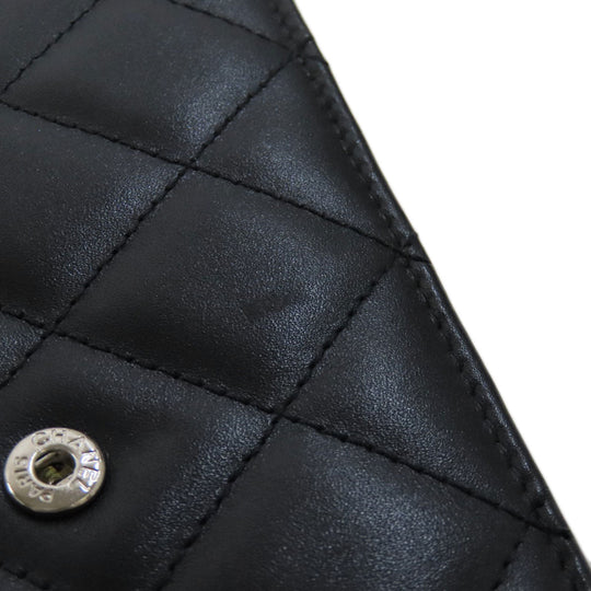 CHANEL Shoulder Bag Calfskin black Cambon line Chain wallet