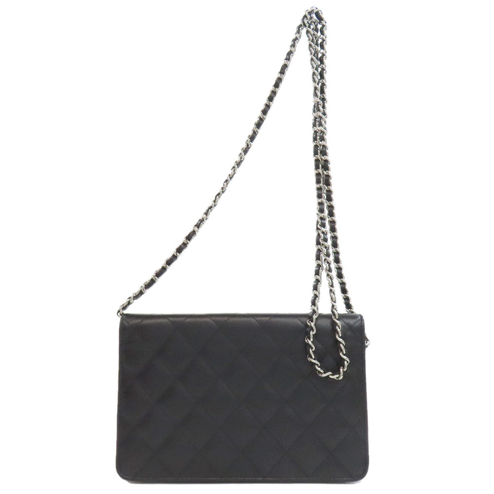 CHANEL Shoulder Bag Calfskin black Cambon line Chain wallet